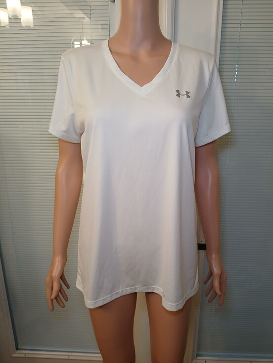 Under Armour Tops - Under Armour White V-Neck Performance Tee